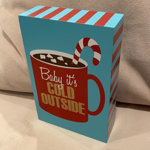 Wooden Christmas Sign - Baby it’s Cold Outside - Picture 2 of 3